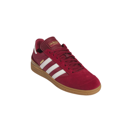 Adidas Skateboarding Busenitz Shoes - Collegiate Burgundy / Chalk White / Gold Metallic