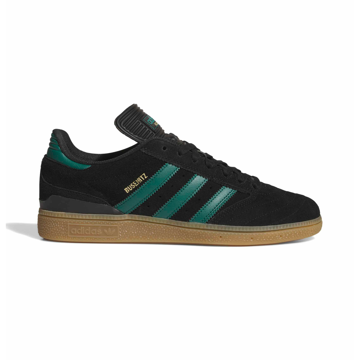 Adidas Skateboarding Busenitz Shoes - Core Black / Collegiate Green / Gum4 (KJ0261)