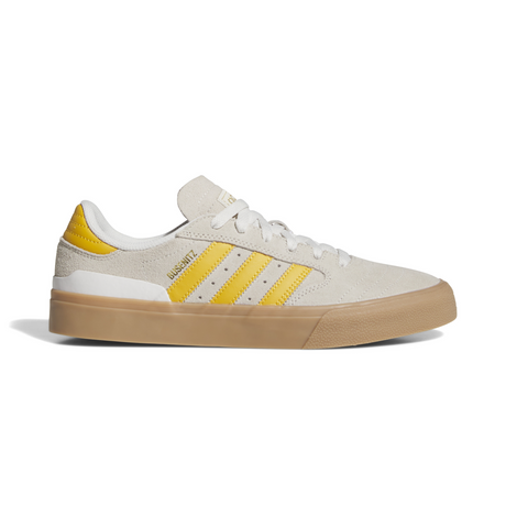 Adidas Skateboarding Busenitz Vulc II Shoes - Crystal White / Preloved Yellow / Gold Metallic