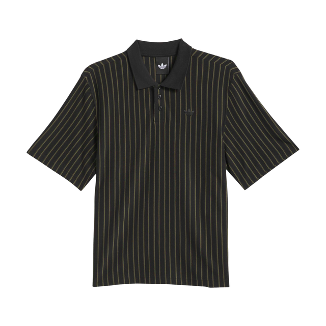 Adidas Skateboarding Classic Polo Shirt - Black / Olive Strata