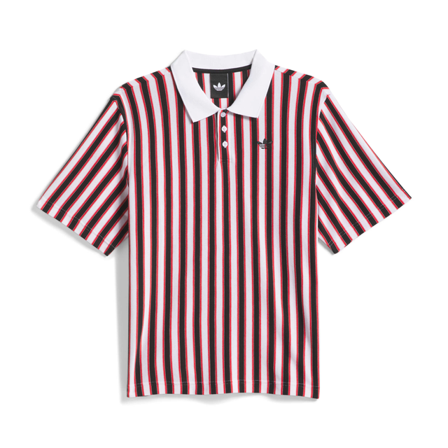 Adidas Skateboarding Classic Polo Shirt - White / Black / Maroon