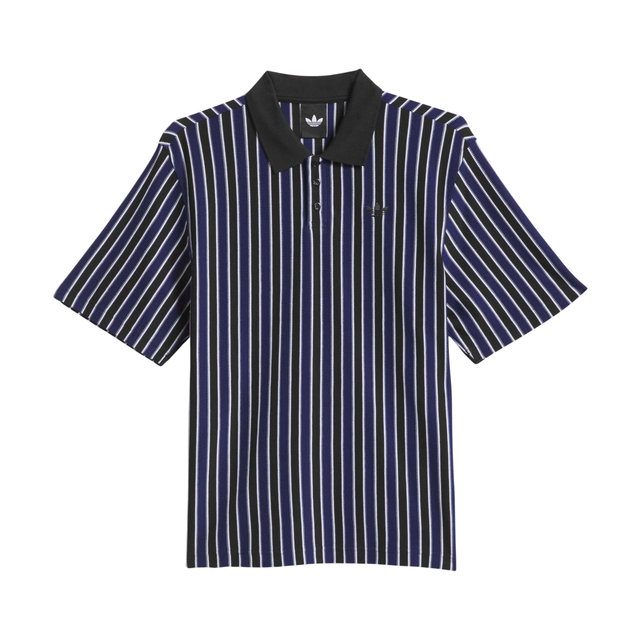 Adidas Skateboarding Classic Polo Shirt - White / Dark Blue / Black