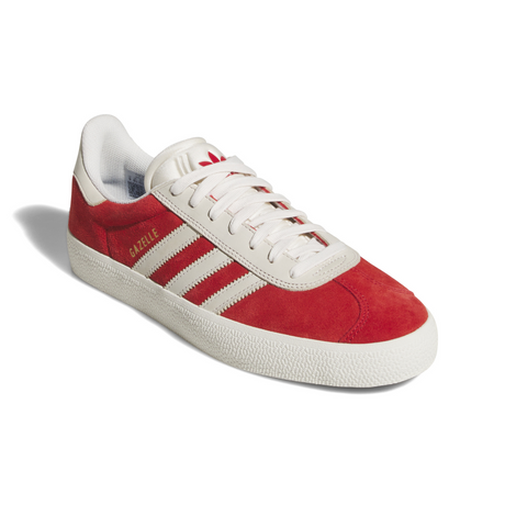 Adidas Skateboarding Gazelle ADV Shoes - Better Scarlet / Core White / Gold Metallic