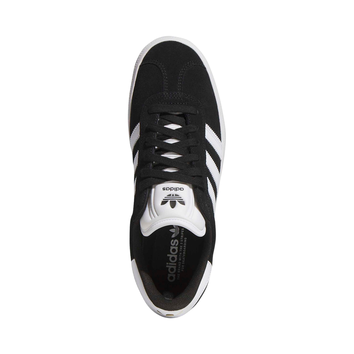 Adidas Skateboarding Gazelle ADV Shoes - Core Black / Footwear White / Gold Metallic (KI3208)