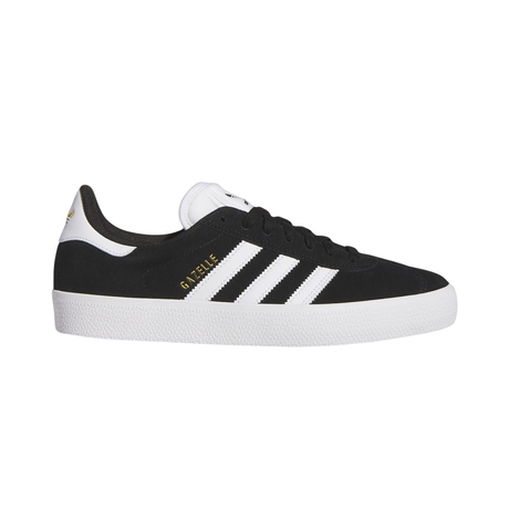 Adidas Skateboarding Gazelle ADV Shoes - Core Black / Footwear White / Gold Metallic (KI3208)
