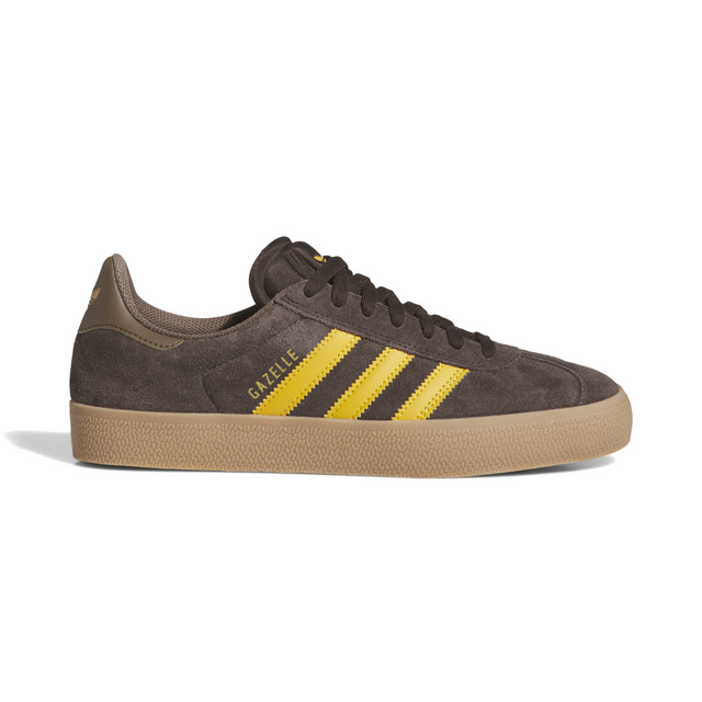 Adidas Skateboarding Gazelle ADV Shoes - Dark Brown / Preloved Yellow / Earth Strata