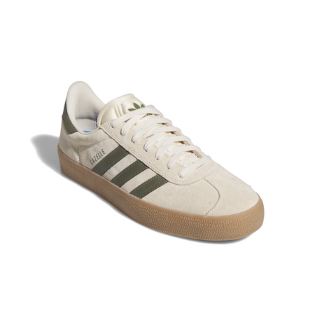 Adidas Skateboarding Gazelle ADV Shoes - Ecru Tint / Focus Olive / Gum