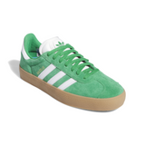 Adidas Skateboarding Gazelle ADV Shoes - Green / Footwear White / Gold Metallic