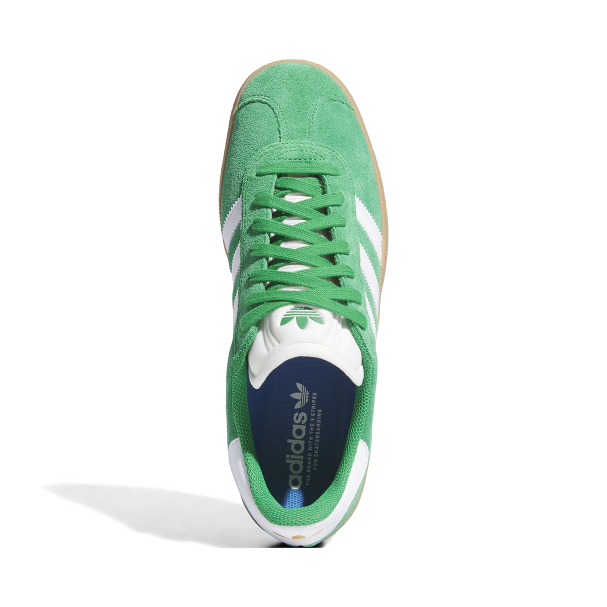 Adidas Skateboarding Gazelle ADV Shoes - Green / Footwear White / Gold Metallic