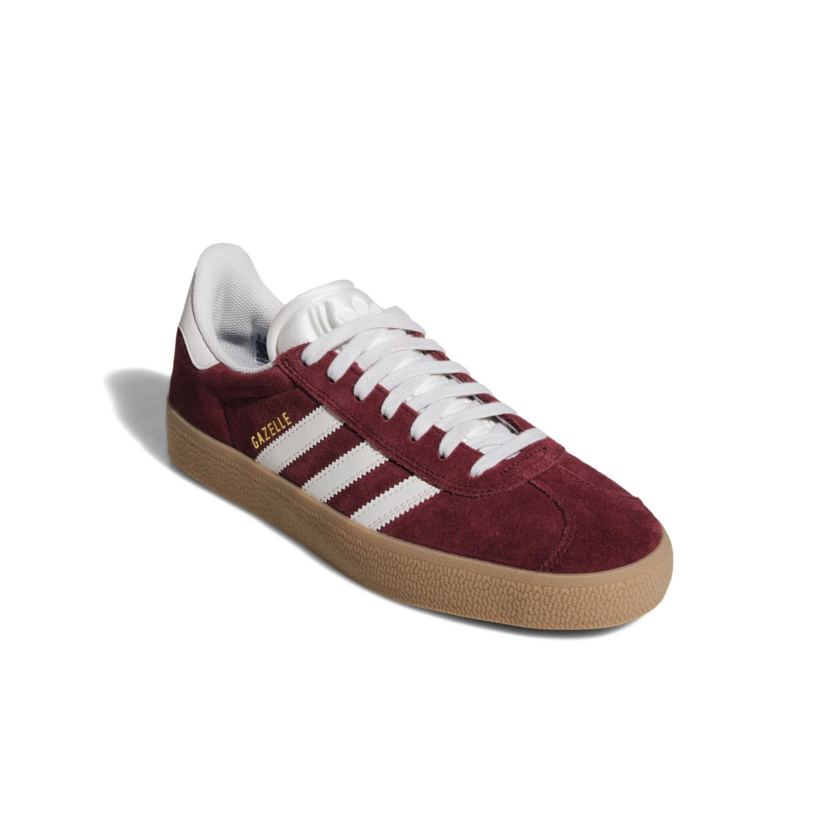 Adidas Skateboarding Gazelle ADV Shoes - Shadow Red / Crystal White / Gold Metallic (JR2000)