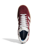 Adidas Skateboarding Gazelle ADV Shoes - Shadow Red / Crystal White / Gold Metallic (JR2000)