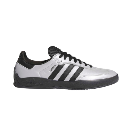 Adidas Skateboarding Puig Samba Shoes - Silver Metallic / Core Black / Core Black (HQ4747)
