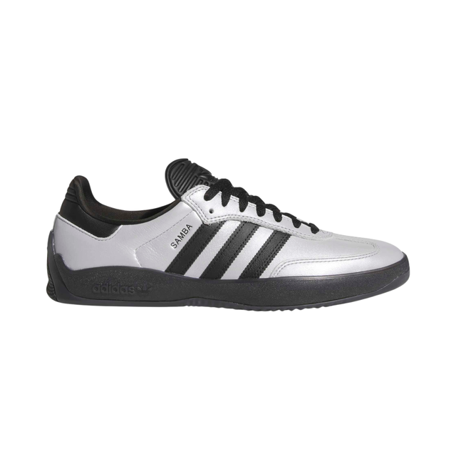 Adidas Skateboarding Puig Samba Shoes - Silver Metallic / Core Black / Core Black (HQ4747)