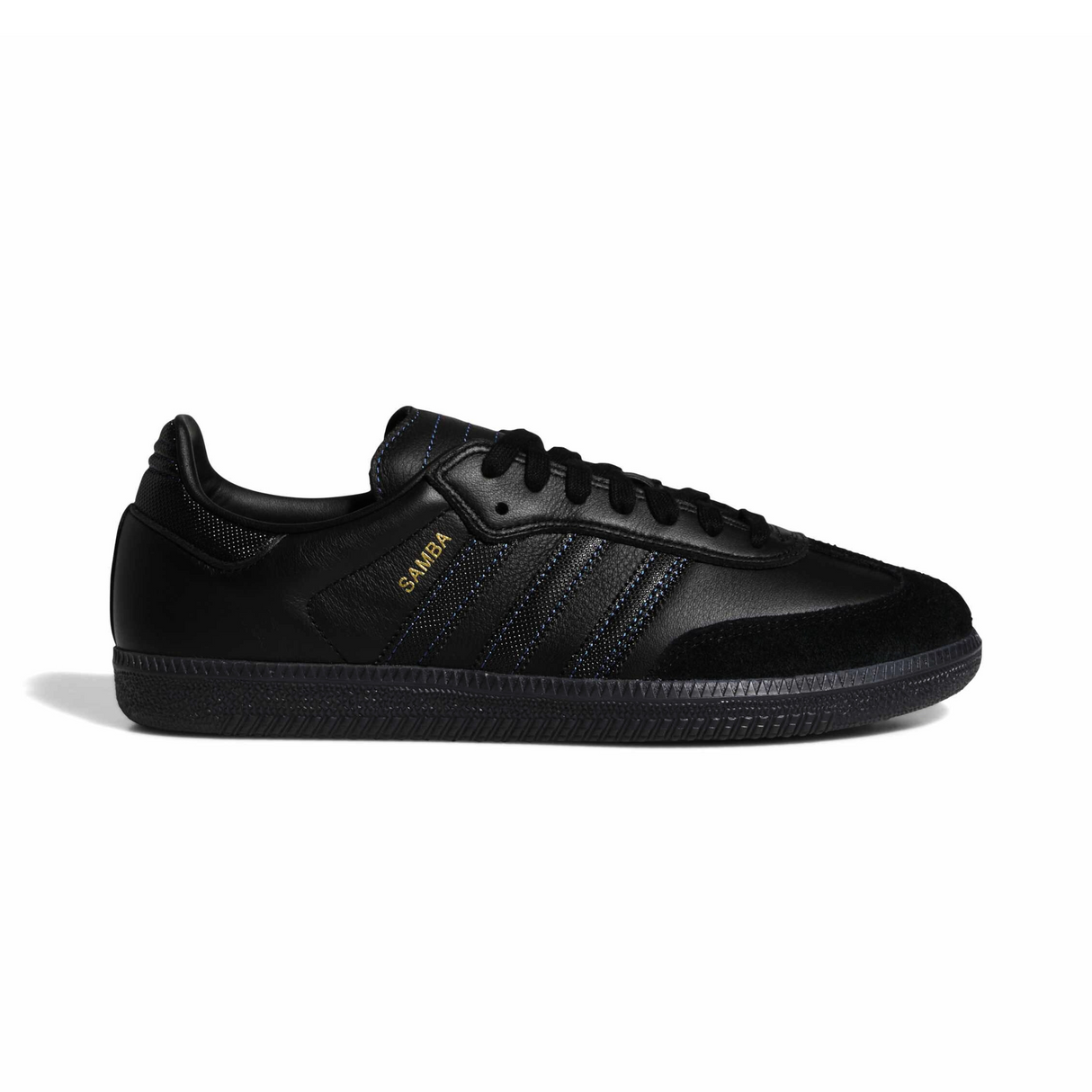 Adidas Skateboarding Samba ADV Shoes - Core Black / Core Black / Royal Blue (JR2059)