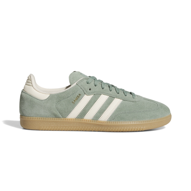 Adidas Skateboarding Samba ADV Shoes - Silver Green / Wonder White / Gold Metallic