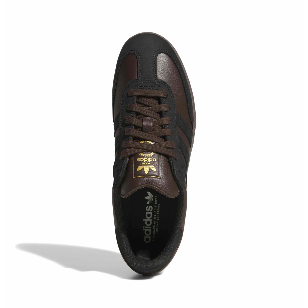 Adidas Skateboarding Samba ADV Shoes Trainers - Dark Brown / Core Black / Gum5 (KJ0263)
