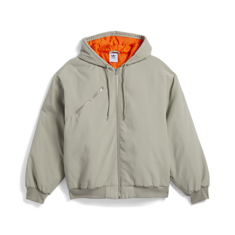 Adidas Skateboarding Shmoofoil Nylon Canvas Jacket – Silver Pebble / Core Orange