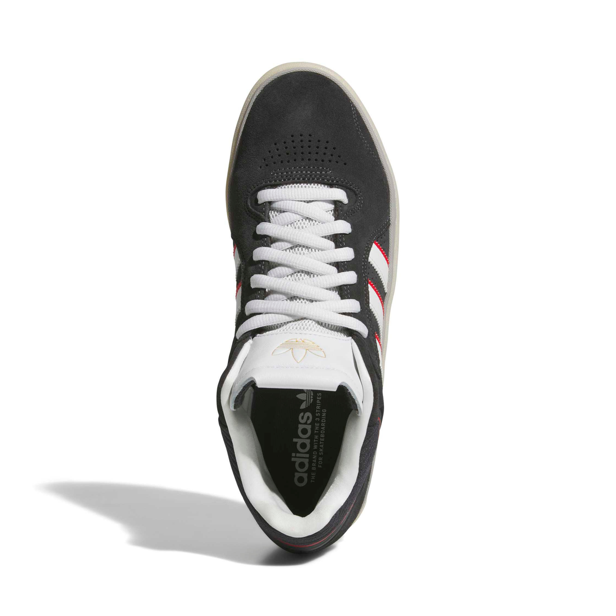 Adidas Skateboarding Tyshawn Shoes - Carbon / Crystal White / Better Scarlet (KJ0194)