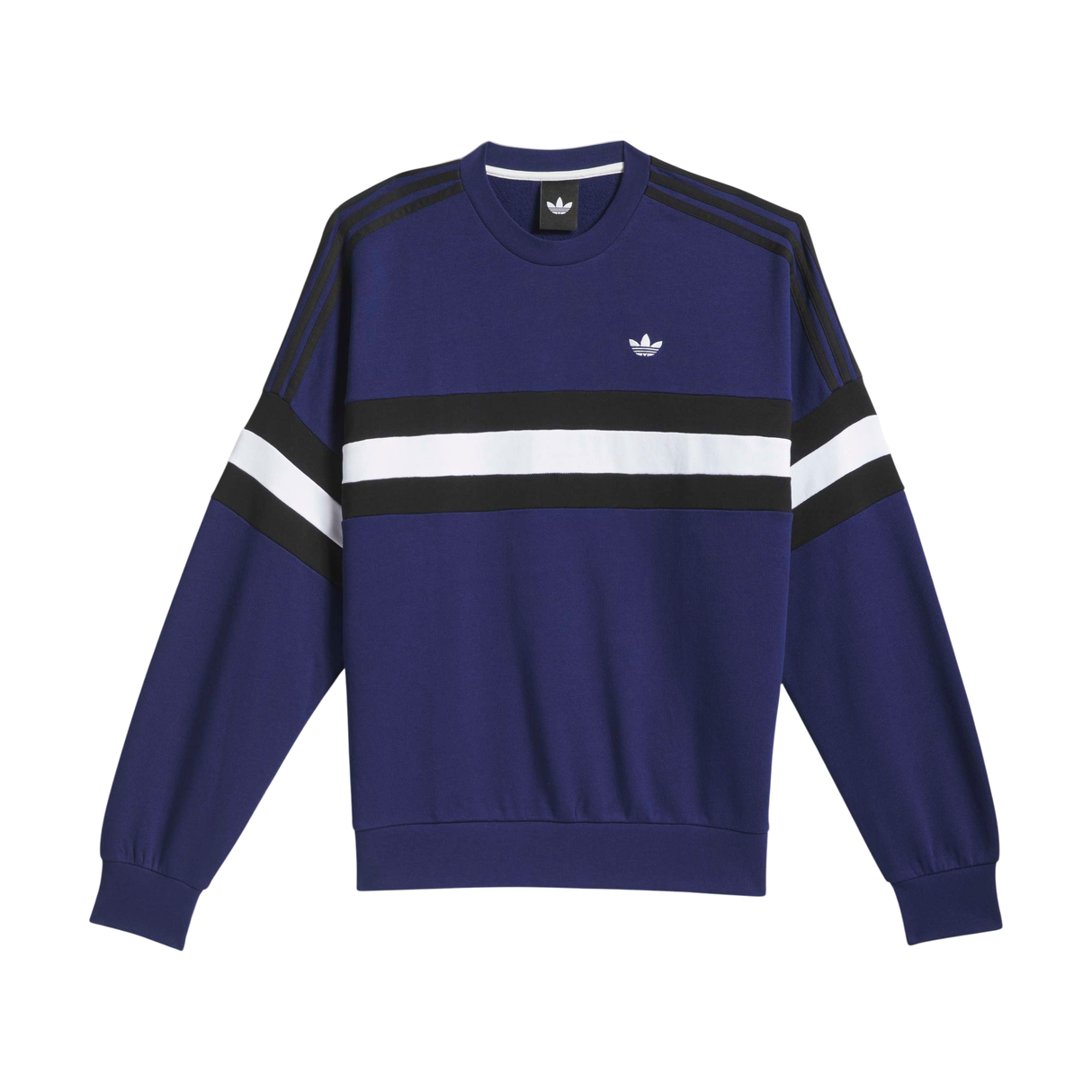 Adidas Skateboarding Vintage Crewneck Sweatshirt - Dark Blue / Black / White