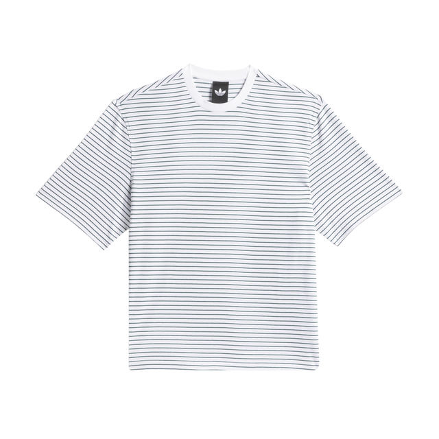 Adidas Skateboarding Yarn Dye T-Shirt - White / Collegiate Green