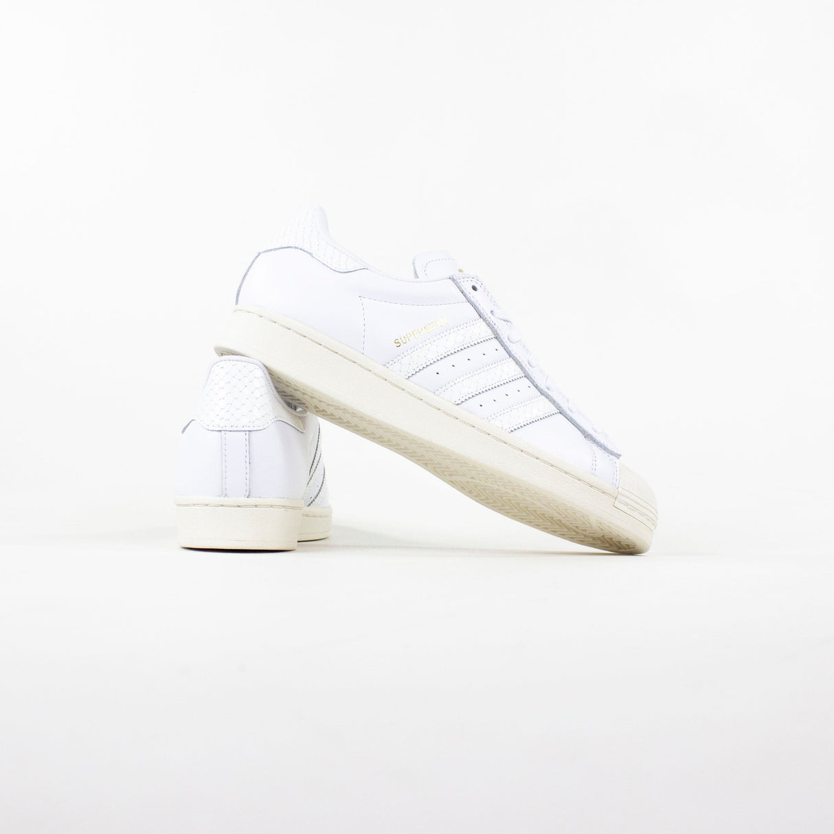 Adidas Superstar ADV Shoes - Cloud White / Cloud White / Gold Metallic