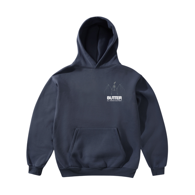 Butter Goods Nocturnal Logo Hoodie - Steel
