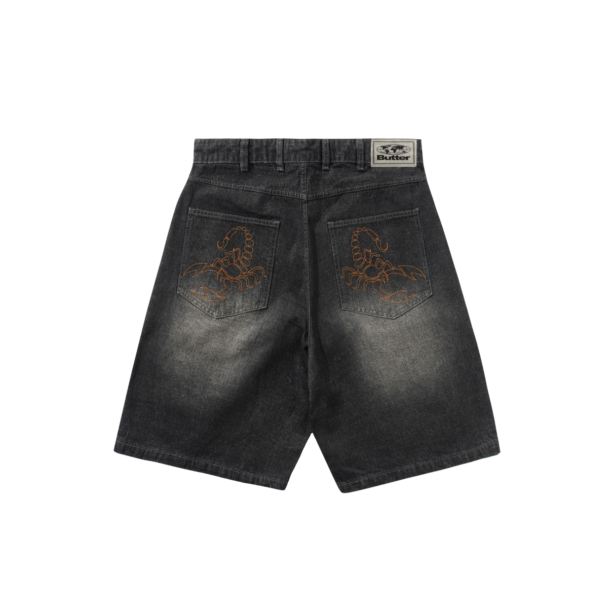 Butter Goods Scorpion Stitch Denim Short - Slub Black