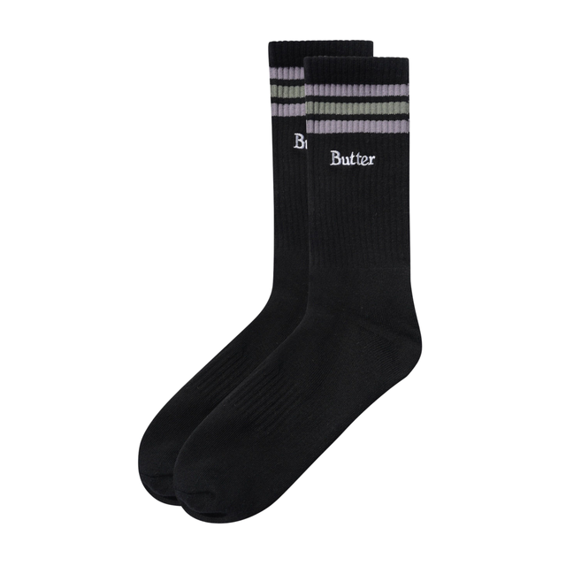 Butter Goods Stripe Socks - Black