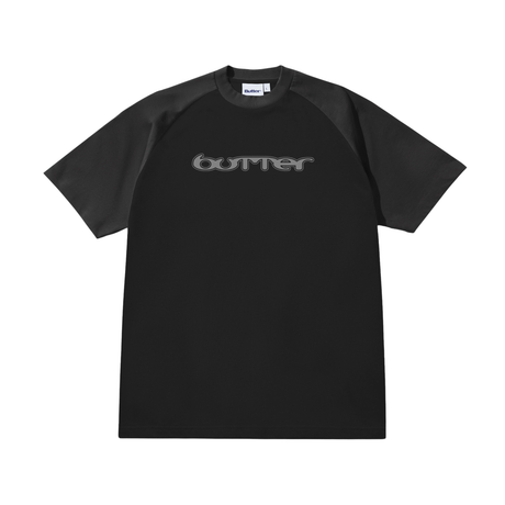 Butter Goods Witness Raglan T-Shirt - Black / Dark Grey