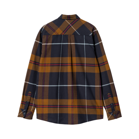 Carhartt Garnett Check Shirt - Garnett Check, Deep Hamilton Brown