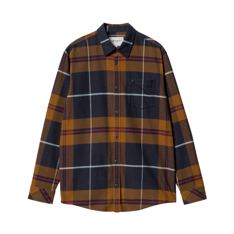 Carhartt Garnett Check Shirt - Garnett Check, Deep Hamilton Brown