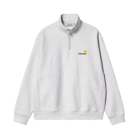 Carhartt WIP American Script Half Zip Sweatshirt - Ash Heather