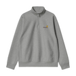 Carhartt WIP American Script Half Zip Sweatshirt - Grey Heather