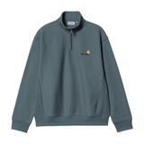 Carhartt WIP American Script Half Zip Sweatshirt - Office Blue