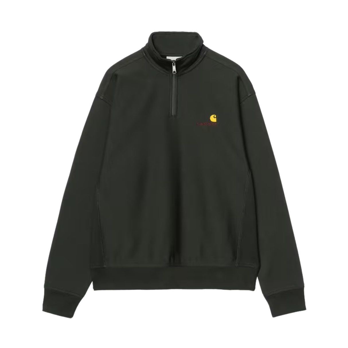 Carhartt WIP American Script Half Zip Sweatshirt - Raven