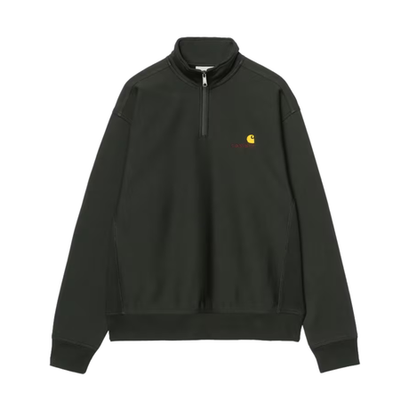 Carhartt WIP American Script Half Zip Sweatshirt - Raven