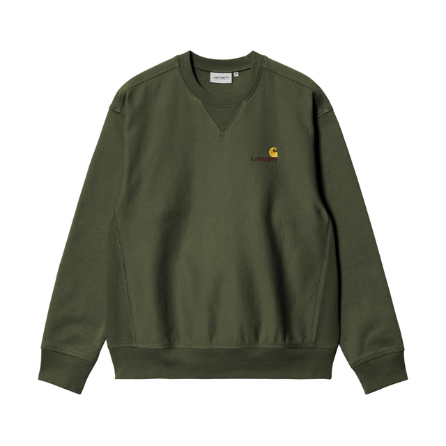 Carhartt WIP American Script Sweatshirt - Tarragon