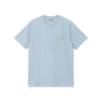 Carhartt WIP American Script T-Shirt - Frosted Blue