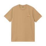 Carhartt WIP American Script T-Shirt - WIP Dusty Hamilton Brown
