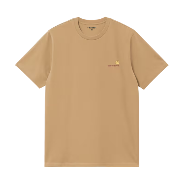 Carhartt WIP American Script T-Shirt - WIP Dusty Hamilton Brown