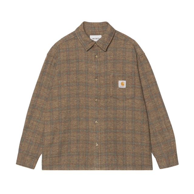 Carhartt WIP Bagley Shirt - Bagley Check, Hamilton Brown