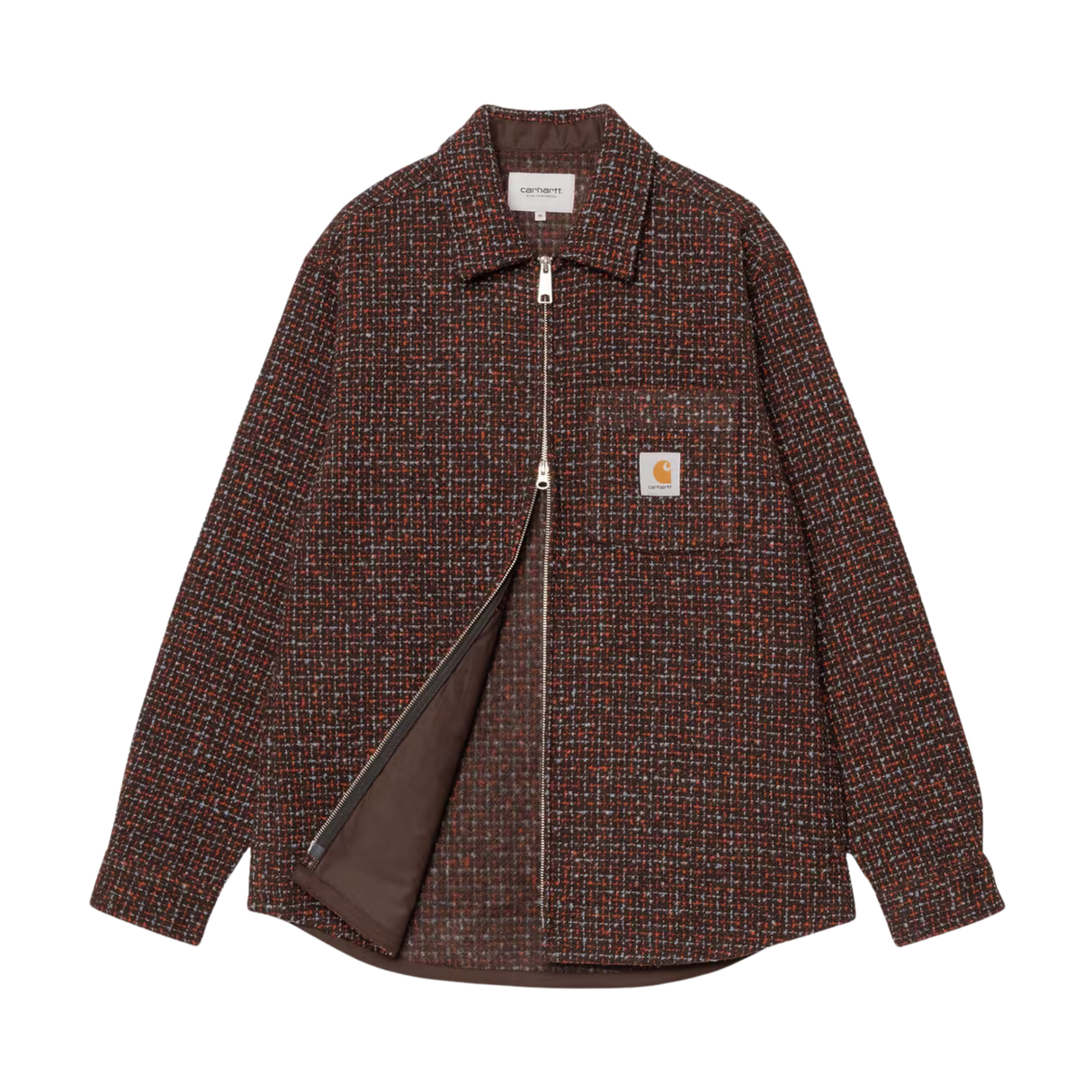 Carhartt WIP Bellamy Shirt Jacket - Bellamy Check, Tobacco