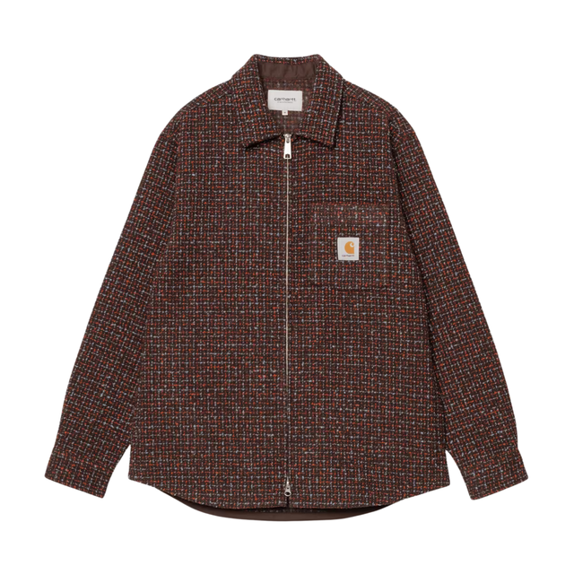 Carhartt WIP Bellamy Shirt Jacket - Bellamy Check, Tobacco