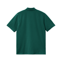 Carhartt WIP Chase Pique Polo T-Shirt - Chervil / Gold