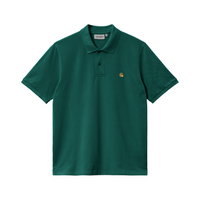Carhartt WIP Chase Pique Polo T-Shirt - Chervil / Gold