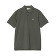 Carhartt WIP Chase Pique Polo T-Shirt - Leaf / Gold