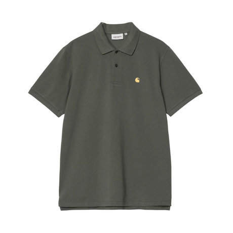 Carhartt WIP Chase Pique Polo T-Shirt - Leaf / Gold