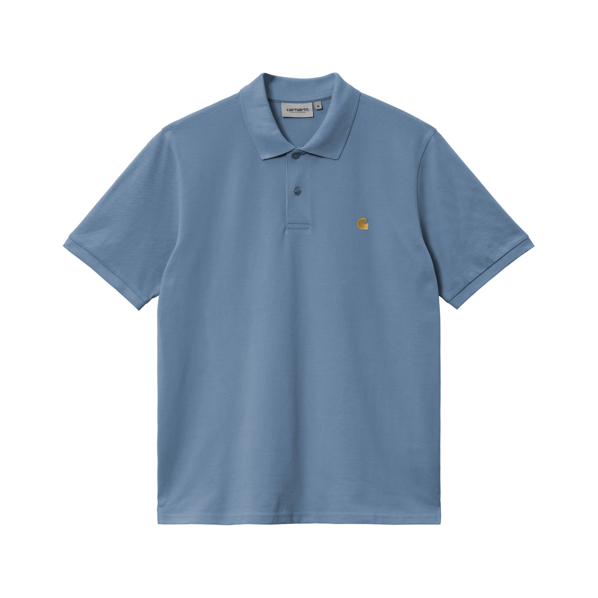 Carhartt WIP Chase Pique Polo T Shirt Sorrent Gold exclusive at Remix Casuals