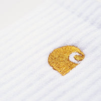 Carhartt WIP Chase Socks - White / Gold