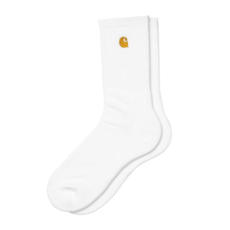 Carhartt WIP Chase Socks - White / Gold